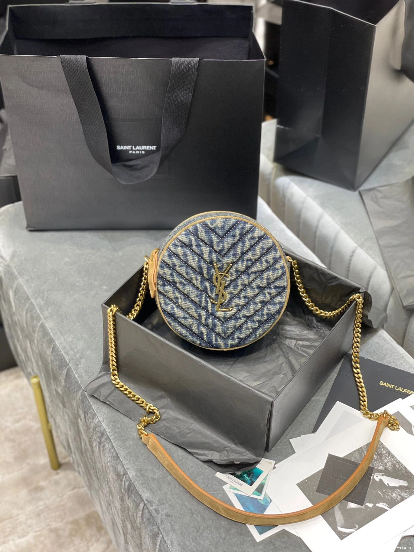 BAG VINYLE ROUND YSL CAMERA 0817